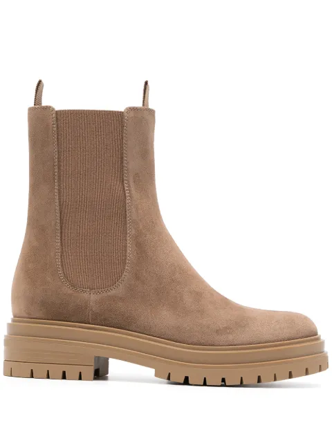 Gianvito Rossi Chester suede chelsea boots Brown G7346220GOMSUE