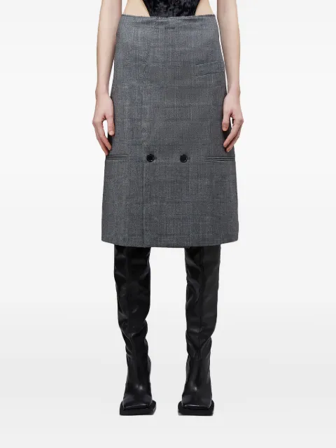 VETEMENTS double-breasted pocket skirt Grey WE51SK800W