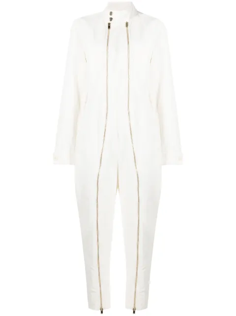 Stella McCartney double-zip tapered jumpsuit Neutrals 552642SIA03