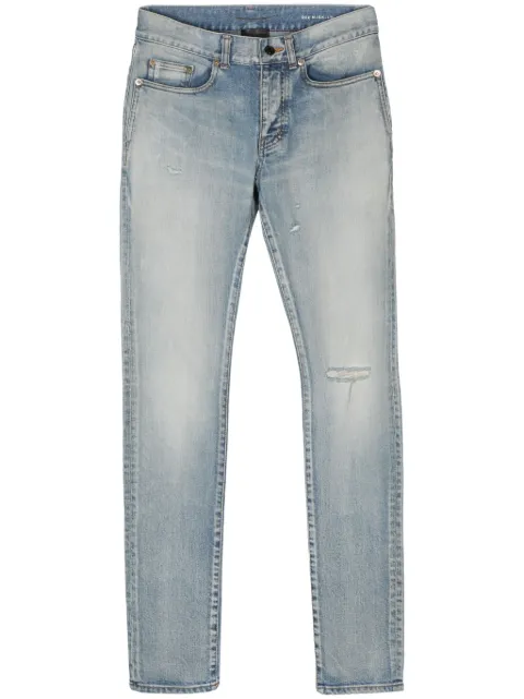 Saint Laurent ripped skinny jeans Blue 527389YJ507