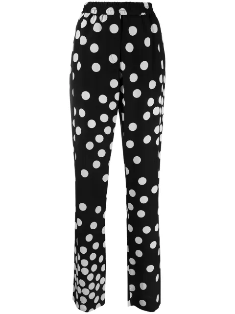 Valentino Garavani polka-dot straight-leg trousers Black BRB43565N