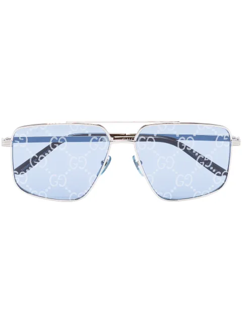 Gucci Eyewear GG-lens square-frame sunglasses Silver 30010548004GG0941S