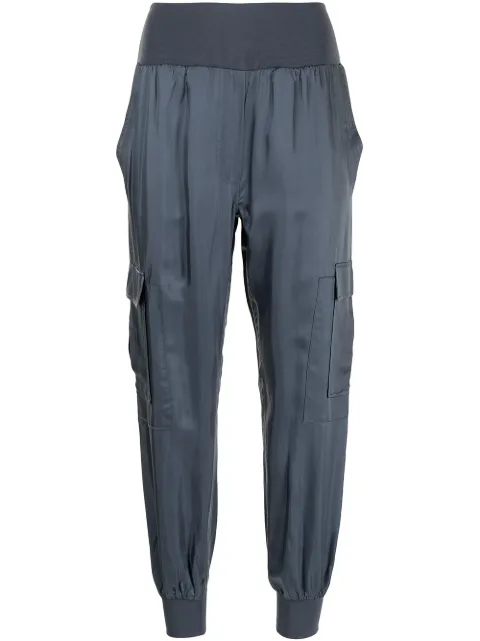 Cinq A Sept tapered cargo cotton trousers Blue ZP178304ZR20