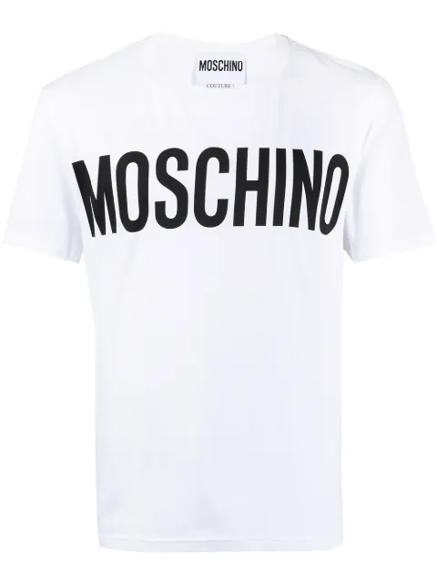 Moschino logo print T-shirt White A07292039