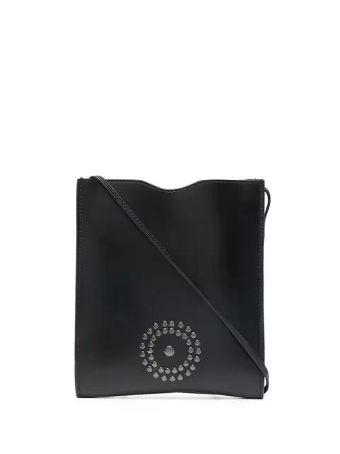10 CORSO COMO logo-studded leather shoulder bag Black CCLB611