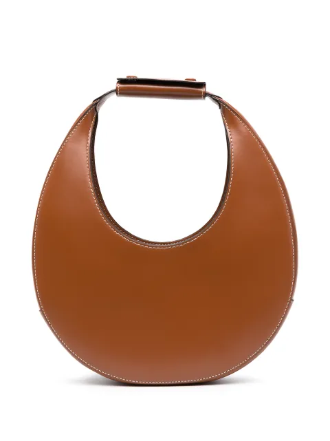 STAUD Moon leather shoulder bag Brown 079166