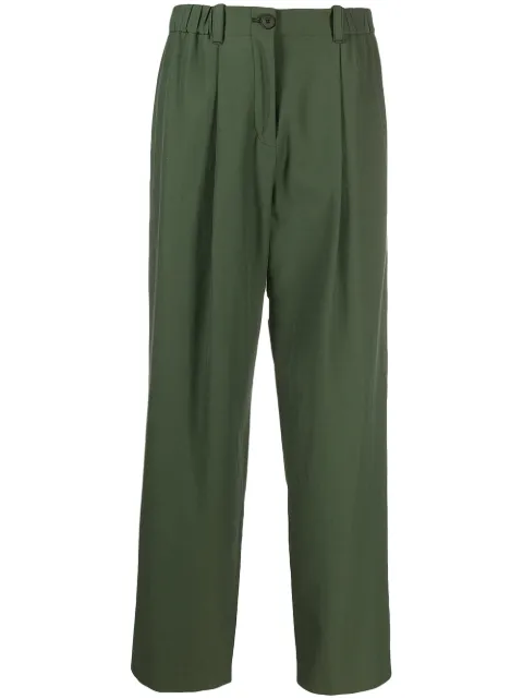 Kenzo cropped tailored trousers Green FB52PA0275AI