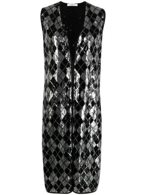 Charlott sequin-embellished sleeveless jacket Silver 595419