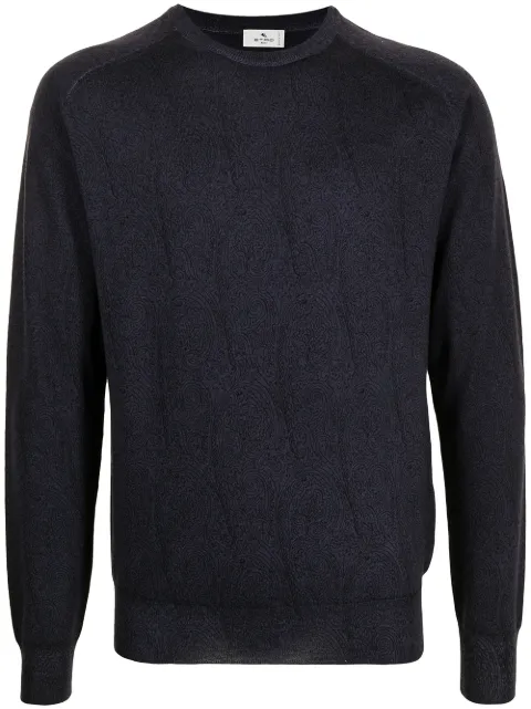 ETRO chunky knit sweater Blue 1M0649912