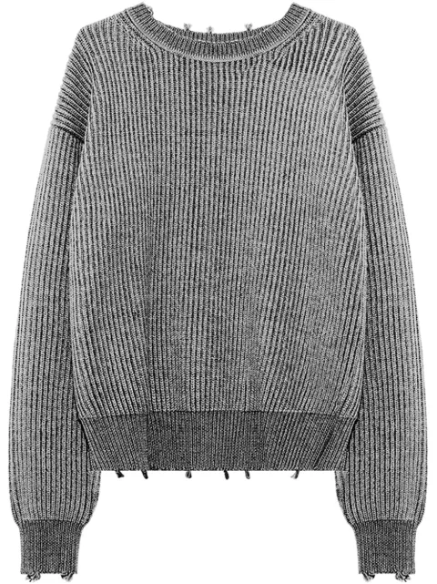 John Elliott ribbed-knit crewneck jumper Grey D101P5720A