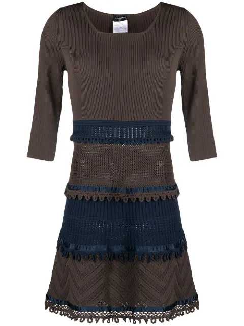 CHANEL Pre-Owned 2006 crochet knitted dress Brown CHH1480