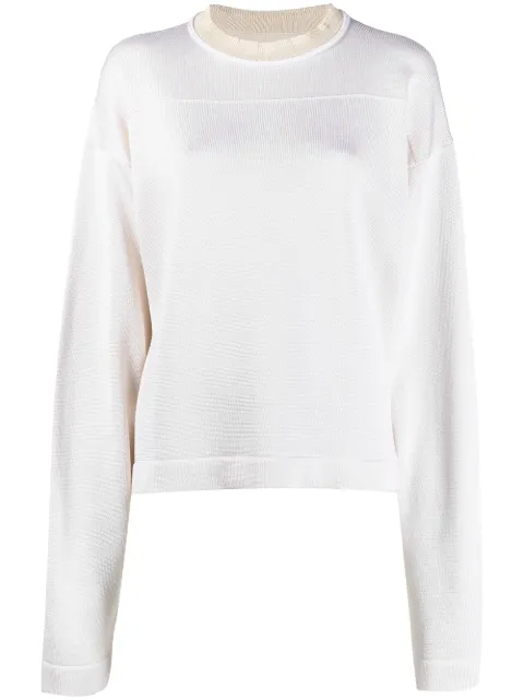 Jil Sander two-tone jumper Neutrals JSPS751053WSY25048