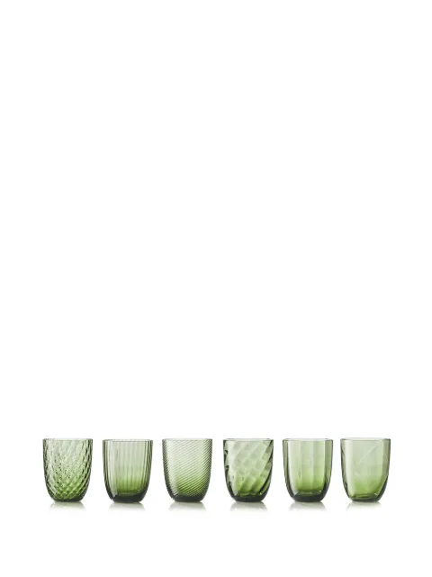 NasonMoretti Idra water glasses (set of 6) Green IDRASETVS2