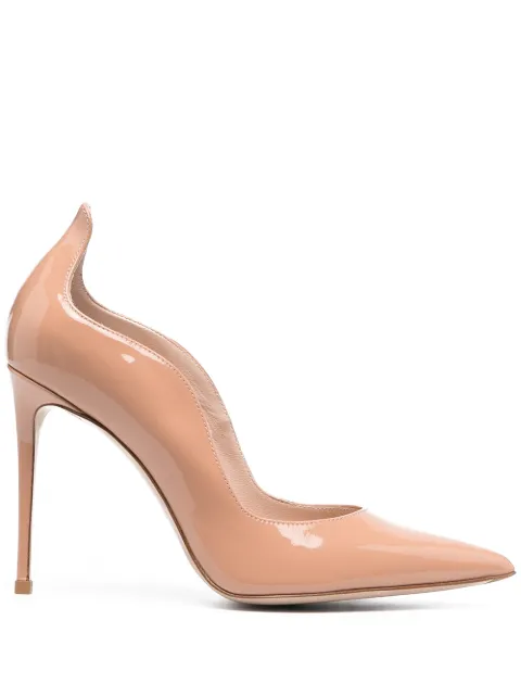 Le Silla wave-edge leather pumps Neutrals 2102R090R1PPKAB