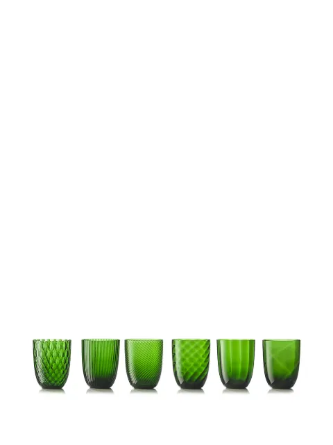 NasonMoretti Idra water glasses (set of 6) Green IDRASETV2