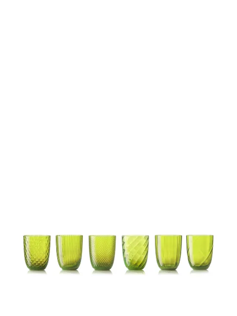 NasonMoretti Idra water glasses (set of 6) Green IDRASETVA2