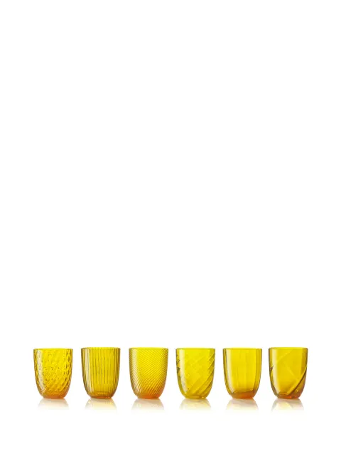 NasonMoretti Idra water glasses (set of 6) Yellow IDRASETG2