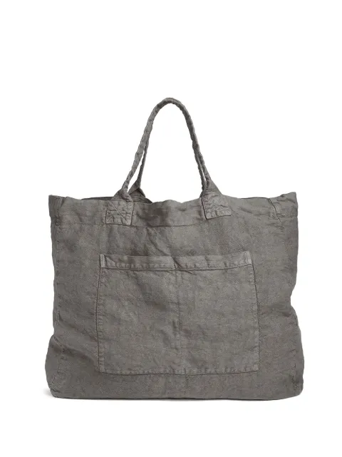 Once Milano linen weekend bag Grey A83AC040035CH