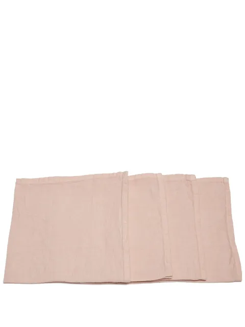Once Milano linen napkin set of four Pink A29TA020015P
