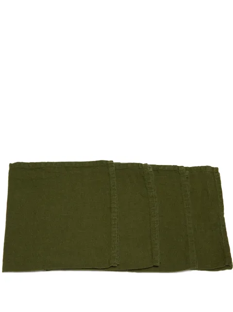 Once Milano set of four linen napkins Green A29TA020015G