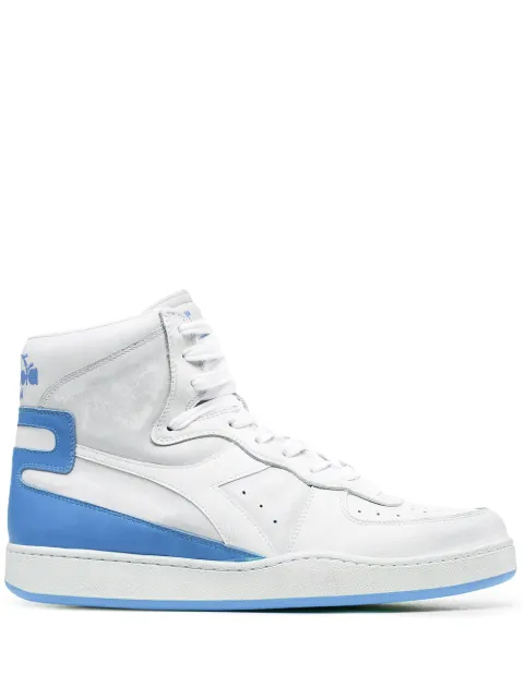 Diadora high-top panelled leather sneakers White 201158569