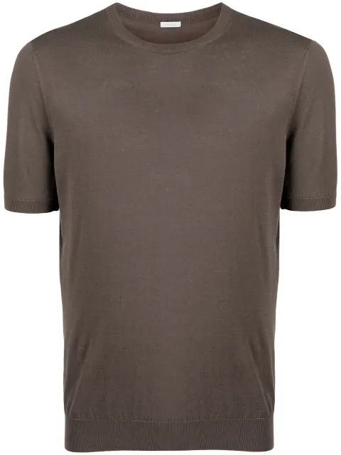Malo short-sleeved knit T-shirt Brown UMA099F3Z03