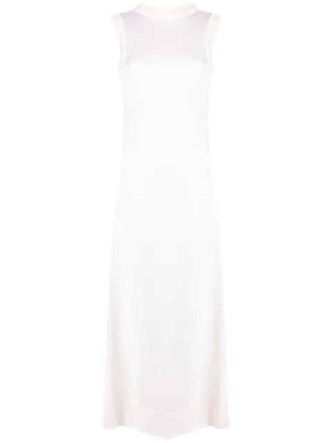 Jil Sander fine knit sleeveless dress Neutrals JSPS751065WSY25048