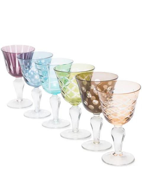 POLSPOTTEN Cuttings wine glasses (set of 6) Pink 140230085