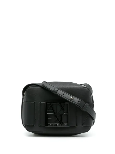 Armani Exchange logo-plaque detail crossbody bag Black 9426990A874