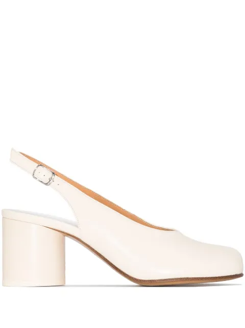 Maison Margiela 60mm Tabi slingback pumps White S58WL0210P3753