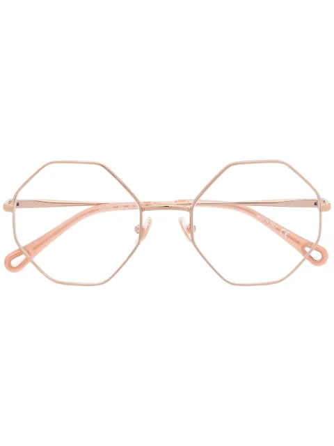 Chloé Eyewear octagonal-frame glasses Gold CH0022O
