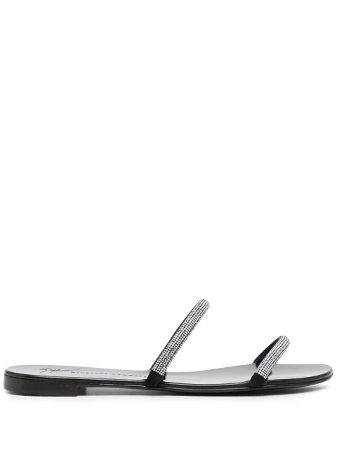 Giuseppe Zanotti Croisette crystal-embellished sandals Black GZI000004A001