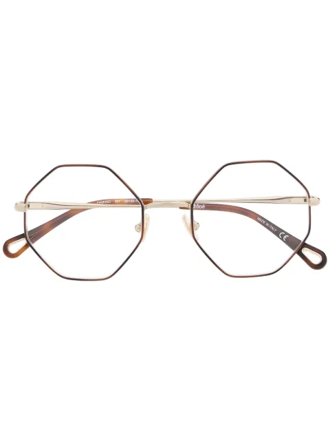 Chloé Eyewear octagonal-frame glasses Gold CH0022O