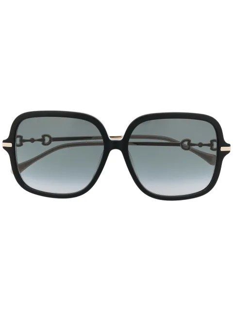 Gucci Eyewear Horsebit square frame sunglasses Black GG0884SA001