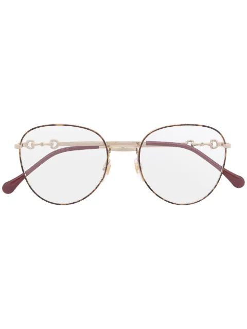 Gucci Eyewear round-frame glasses Gold GG0880O002