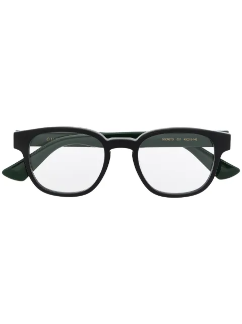 Gucci Eyewear square-frame logo-detail glasses Green GG0927O001