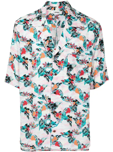 sulvam floral-print shirt Multicolour SNB07020