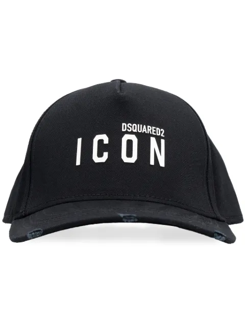 DSQUARED2 logo-print six-panel cap Black BCM041305C04312