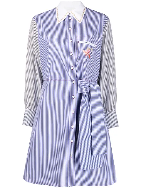 Chloé pinstripe-pattern shirtdress Blue CHC21SRO75045