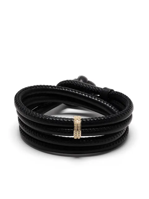 Mizuki 14kt yellow gold diamond wrap bracelet Gold X2Z21