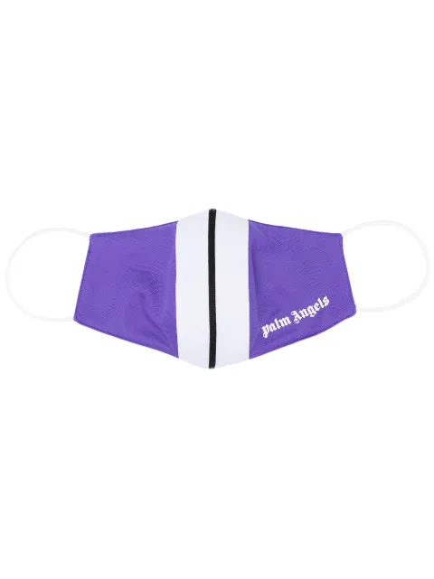 Palm Angels stripe detail face mask Purple PMRG004R21FAB0013701