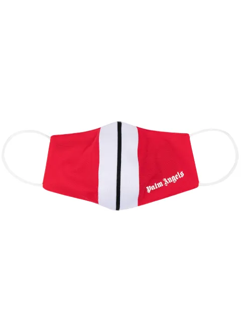 Palm Angels stripe detail face mask Red PMRG004R21FAB0012501