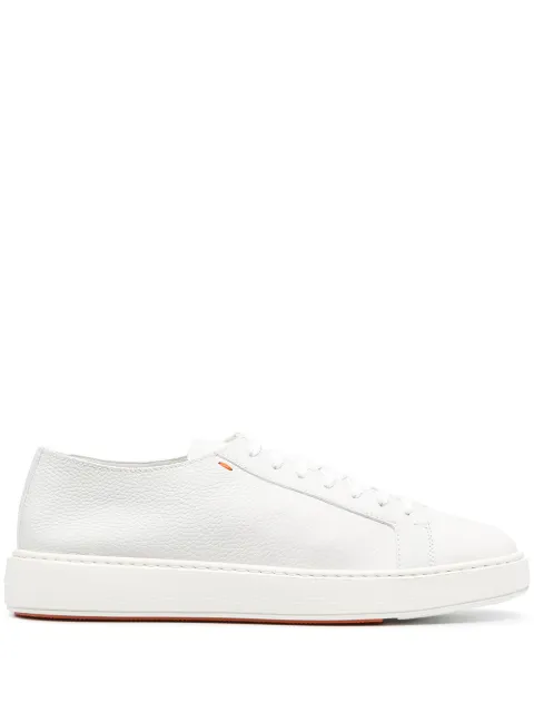 Santoni Grey Lace Up Sneakers White MBCD21430BARCMMDI48