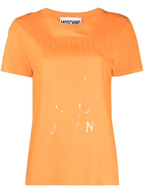 Moschino logo-print short-sleeve T-shirt Orange A07150540