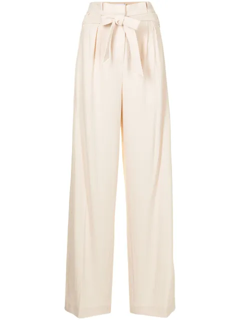 SIMKHAI Emiko textured wide-leg trousers White 1214013D