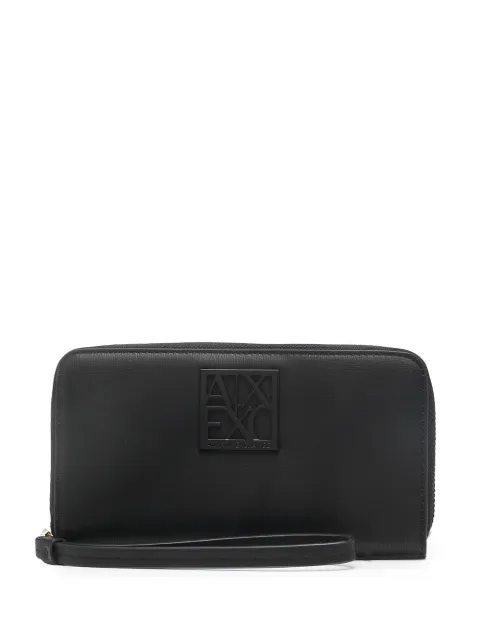 Armani Exchange logo-plaque zip-up purse Black 9484860A874