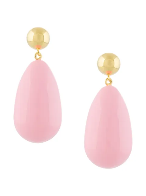 Eshvi teardrop hanging earrings Pink 01000894