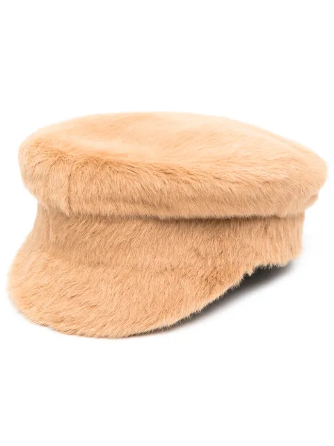 Ruslan Baginskiy faux-fur driver's cap Brown KPC036PFF