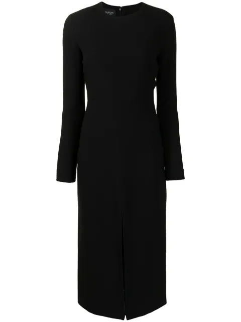 Giambattista Valli round neck long-sleeved midi dress Black 21SSPVRO501402FRI