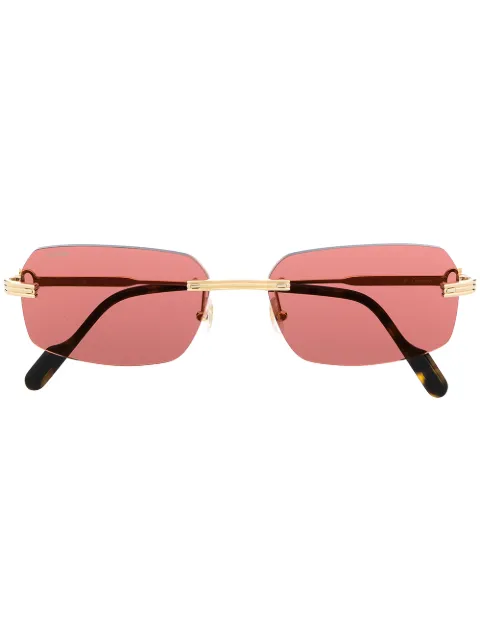 Cartier Eyewear rimless square-frame sunglasses Gold CT0271S